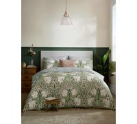 William Morris At Home Pure Cotton Pimpernel Reversible Bedding Set Sage