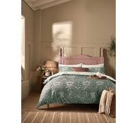 William Morris At Home Pure Cotton Sateen Honeysuckle and Tulip Bedding Set Green Mix