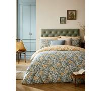 William Morris At Home Pure Cotton Sateen Leicester Bedding Set Sky Blue
