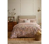 William Morris At Home Pure Cotton Sateen Rose Bedding Set - SGL - Cinnamon Blush, Cinnamon Blush