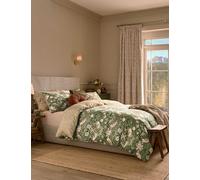 William Morris At Home Pure Cotton Strawberry Thief Bedding Set Green Mix