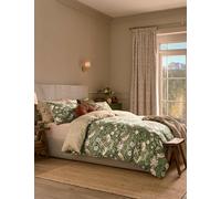 William Morris At Home Pure Cotton Strawberry Thief Bedding Set Green Mix