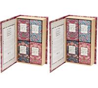 William Morris At Home Soap 4 x 50g, Guest Soaps Fragranced With Patchouli and Red Berry, Giftable Book Box, Vegan and Cruelty Friendly, Gift For Home Lovers (Pack of 2)