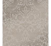 William Morris At Home Strawberry Thief Fibrous Neutral Wallpaper - 10m x 52cm