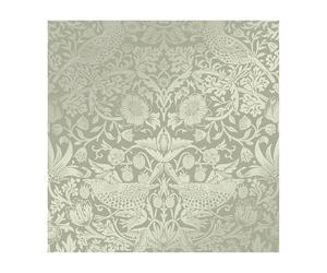 William Morris at Home Strawberry Thief Fibrous Sage Wallpaper | Paste the Wall | Green Bird | Eco-Friendly