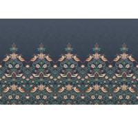 William Morris At Home Strawberry Thief Fixed Size Mural | Navy