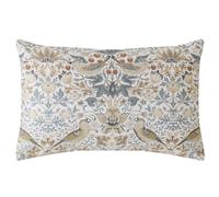 William Morris At Home Strawberry Thief Pair of Pillowcases - STANDARD PAIR, HESSIAN