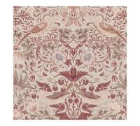 William Morris at Home Strawberry Thief Sienna Wallpaper | Cream Animal Design | Paste the Wall | Eco-Friendly