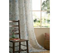 William Morris At Home Strawberry Thief Voile Panel Curtains Blue Mix