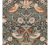 William Morris at Home Strawberry Thief Charcoal one size Grey