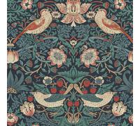 William Morris At Home Strawberry Thief Wallpaper | Deep Blue