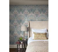 William Morris at Home Garden Dusty Blue Wallpaper One size Blue
