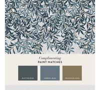 Graham & Brown William Morris at Home Willow Bough Blue Mural | 4m x 2.5m | Leaf | Print to Order | Eco-Friendly | Supplied as a Wallpaper roll