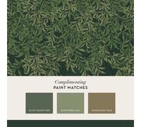 William Morris At Home Willow Bough Deep Green Fixed Size Mural Print To Order