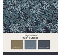 William Morris At Home Willow Bough Navy Fixed Size Mural Print To Order