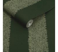 William Morris At Home Willow Stripe Privet Green Wallpaper