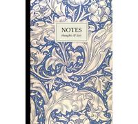 William Morris Bachelor's Button Pattern Notebook: A5 Lined Notebook | Arts and Crafts Inspired Stationery