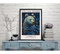 William Morris Bear Print, William Morris Exhibition Print, William Morris Poster, Vintage Wall Art, Textiles Art, Vintage Poster (B1_2) (A3-420 x 297 mm)
