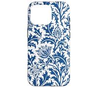 William Morris Blue and White WildFlower Thistle Case for iPhone 16 Pro
