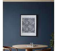 William Morris Blue & Black Framed Print (H)83Cm X (W)63Cm