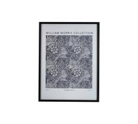William Morris Blue & Black Framed Print (H)83Cm X (W)63Cm
