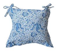 WILLIAM MORRIS Blue Compton Oxford Seat Pad