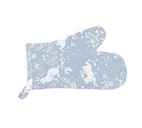 William Morris Blue Forest Life Set of 2 Single Oven Gloves Blue