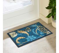 William Morris Blue Indoor Washable Doormat 60x40cm Artsy Mats Blue 40cm x 60cm