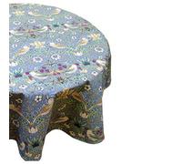 William Morris Blue Strawberry Acrylic Circle Tablecloth 132Cm