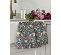 William Morris Blue Strawberry Thief 100% Cotton Floral Tea Towel