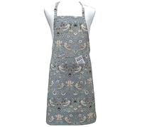 William Morris Blue Strawberry Thief Fabric Apron Blue