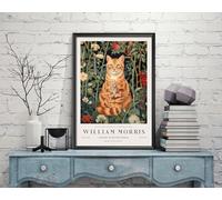 William Morris Cat Print, William Morris Exhibition Print, William Morris Poster, Vintage Wall Art, Textiles Art, Vintage Poster (101c) A3