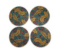 William Morris Coasters Set of 4 Ceramic - (Larkspur) William Morris Multicolor
