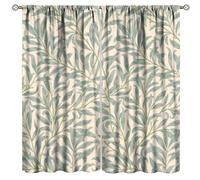 William Morris Curtains, William Morris's Willow Bough Famous Pattern Print for Room Decor, Rod Pocket Blackout Window Drapes for Bedroom Living Room Kitchen21 W X 63" L
