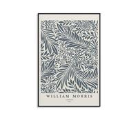 William Morris Delphinium Gold Foil Detail And Gloss Finish Posters Wall Art Picture Painting Poster Canvas Print Posters Artworks Room Decor 20x30inch(50x75cm)