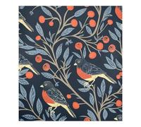 William Morris Design Bird Dark Blue Decorative magnetic dishwasher covers reusable retro fridge magnets holiday decor Cubierta del lavavajillas 23x26in