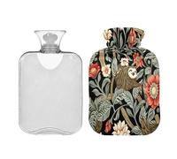 William Morris Design Sloth hot Water Bottle with Soft Cover 2L hot compresses for The Body for Hand Feet Warmer Period Cramps Bolsa para cólicos menstruales