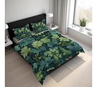 William Morris Duvet Cover Set King Size, Vintage Floral Bedding Set 230x220 cm, Quilt Cover with 2 Pillowcases, Soft Microfiber 3pcs, Zip 21D&-39