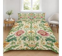 William Morris Duvet Cover Set Single, Soft Microfibre Reversible
