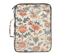William Morris Elegant Blue File Folder Jackets 7 Pockets A4 Letter Size with Zipper Closure for Office Supply Organizer Folder expando