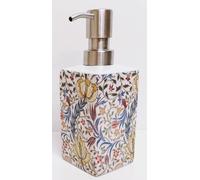 William Morris Flora Soap Dispenser Porcelain 200ml 7oz Seamless Flowers Art Nouveau Liquid Stainless Steel Pump Hand Decorated UK