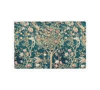 William Morris Floral Prints Placemats - Set of 6 - Strawberry Thief - 12"x18" Cotton - Perfect for Home, Kitchen, Holiday Decoration