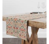 William Morris Floral Table Runner, Vintage Flowers Green Botanical Printed Table Runner for Home Kitchen Dining Table Decoration 13x60 Inch