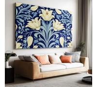William Morris Floral Tulip Canvas Wall Art, Modern Artwork Wall Art Home Decor Poster - Pictures Paintings on Canvas Prints Wall Decor for Bedroom Living Room Office Decorations 150 x 100 cm