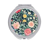 William Morris Flowers Cute Compact Mirror for Women Double Sided 1x 2x Magnifying Mini Makeup Mirrors