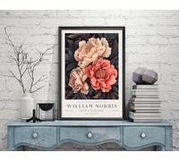 William Morris Flowers Print, William Morris Exhibition Print, William Morris Poster, Vintage Wall Art, Textiles Art, Vintage Poster (538c) A3