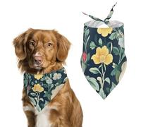 William Morris Flowers Printed Dog Bandanas Adjustable Triangle Pet Scarf Washable Puppy Bibs Kerchief