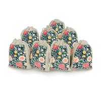William Morris Flowers Printed Drawstring Bag Packs Cotton And Linen Bags Pouch 8 Pieces Storage Reusable Gift Wrap