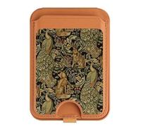 William Morris Forest Velvet Magnetic Card Wallet Holder Stand for iPhone 16 15 14 13 Pro Max
