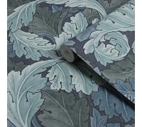 William Morris Gallery Collection Blue Acanthus Smooth Wallpaper